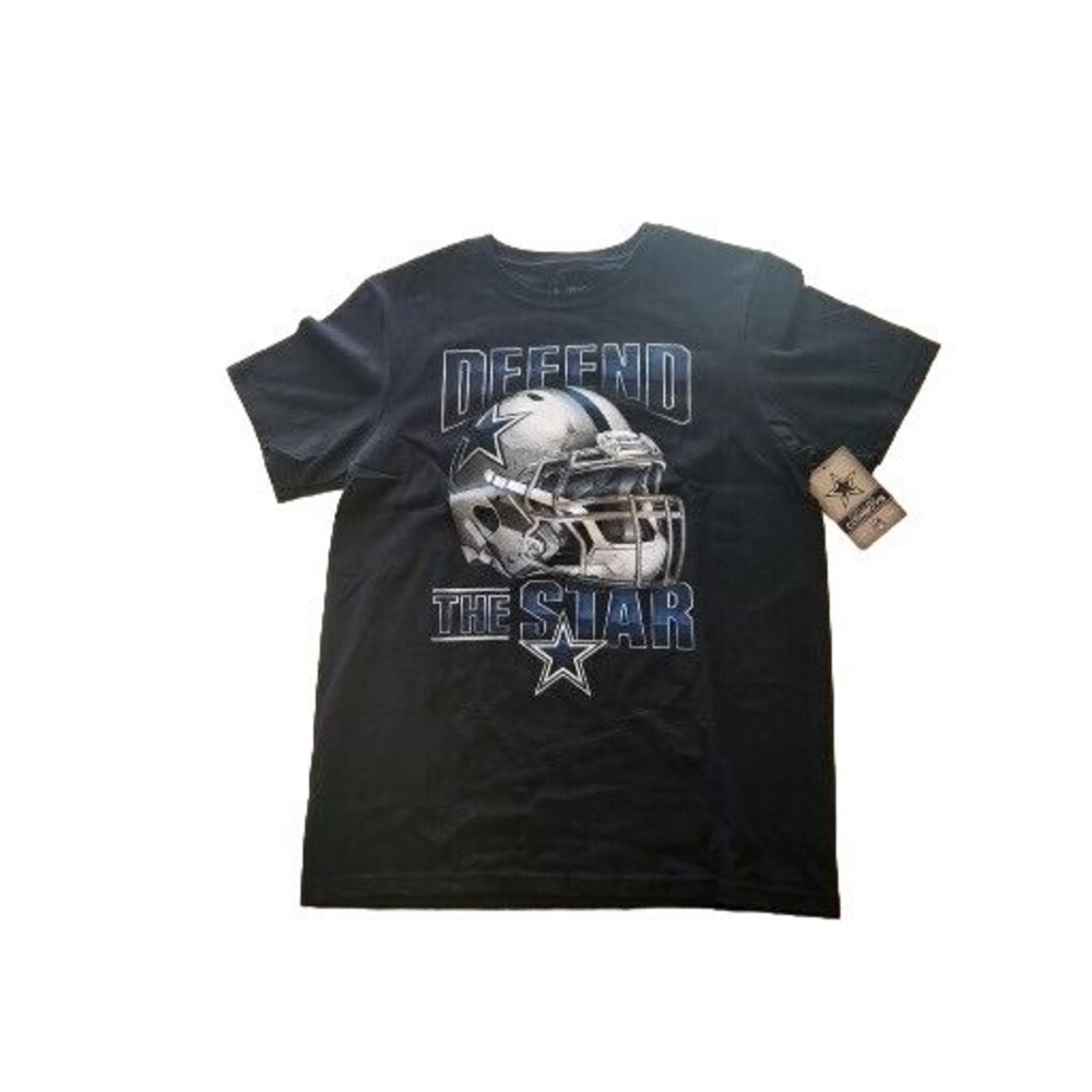 NFL Dallas Cowboys Shirt Youth XL 20 Defend The Star Graphic Helmet Kidcore NWT